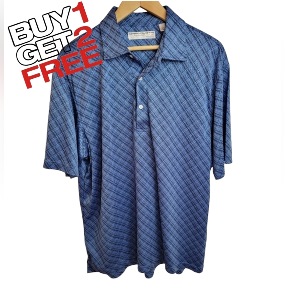 Carnoustie Performance‎ Golf Polo Men's Large Navy & Light Blue